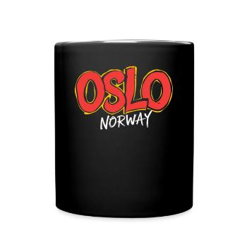 Oslo, Norvège, souvenir - Mug uni - noir - Devant