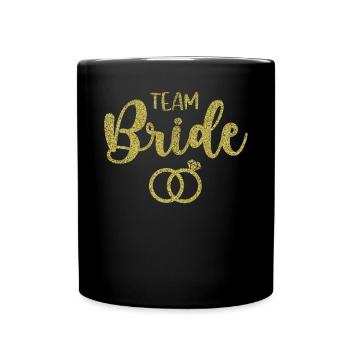 Hen bachelorette party bride - Full Colour Mug - black - Front