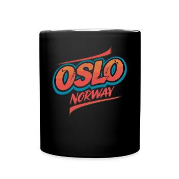 Oslo Norvège Souvenir pour les voyageurs - Mug uni - noir - Devant