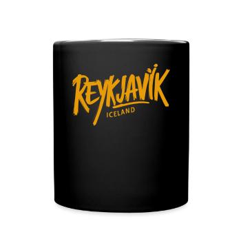 Reykjavik Iceland Souvenir - Tasse einfarbig - Schwarz - Vorne