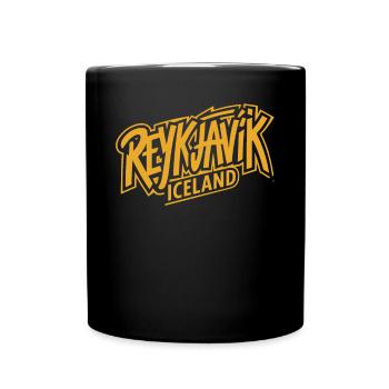 Reykjavík Iceland Souvenir Design - Full Colour Mug - black - Front