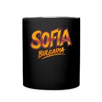 Sofia Bulgaria Souvenir - Full Colour Mug - black - Front