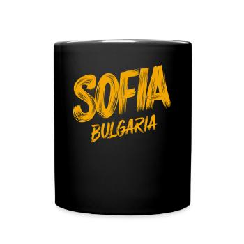 Sofia Bulgaria Souvenir - Full Colour Mug - black - Front
