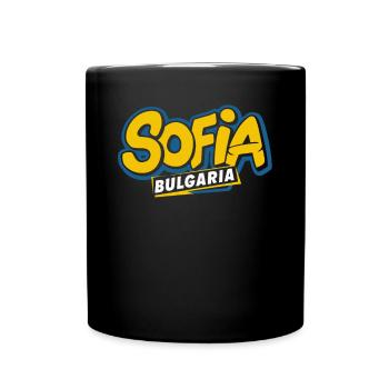 Souvenir Sofia Bulgaria - Full Colour Mug - black - Front