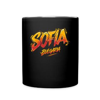 Sofia Bulgaria Souvenir - Full Colour Mug - black - Front