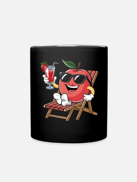 Peach - Tasse einfarbig - Schwarz