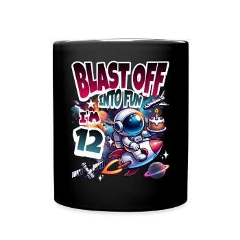 Espace du 12e anniversaire de l'astronaute - Mug uni - noir - Devant