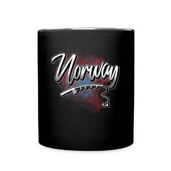 Pêche à la ligne en Norvège - Mug uni - noir - Devant