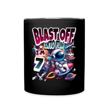 Espace du 7e anniversaire de l'astronaute - Mug uni - noir - Devant
