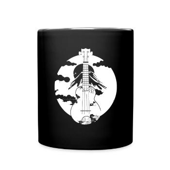 Ukulele Grafik - Tasse einfarbig - Schwarz - Vorne