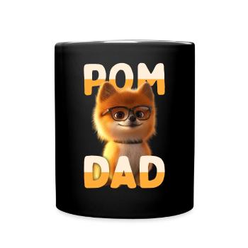 Pom Dad Pomeranian Daddy Spitz Dad Father's Day Pom - Full Colour Mug - black - Front