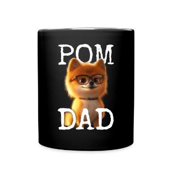 Pom Dad Pomeranian Daddy Spitz Dad Father's Day Pom - Full Colour Mug - black - Front