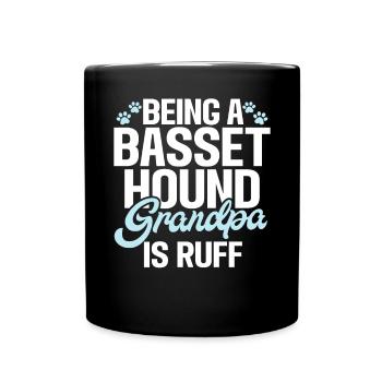 Basset Hound Gifts - Tasse einfarbig - Schwarz - Vorne