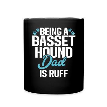 Basset Hound Gifts - Tasse einfarbig - Schwarz - Vorne