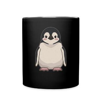 Pinguin Baby lustiges Pinguine Geschenk - Tasse einfarbig - Schwarz - Vorne
