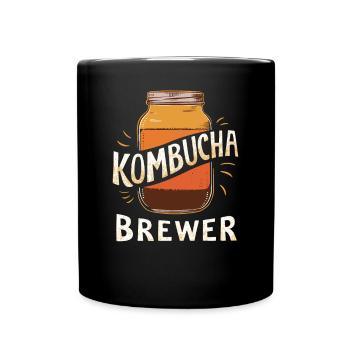 Kombucha-Brauer-Enthusiast - Tasse einfarbig - Schwarz - Vorne