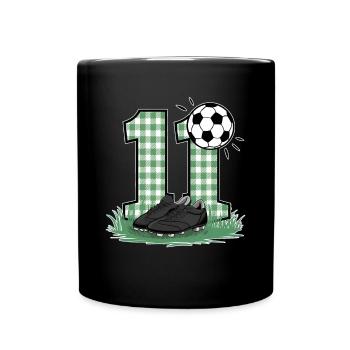 11e anniversaire 11 ans de football Joueur de football - Mug uni - noir - Devant