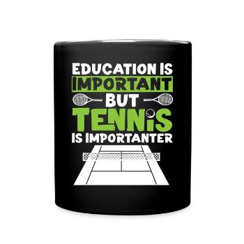 Raquette de joueur de tennis drôle - Mug uni - noir - Devant
