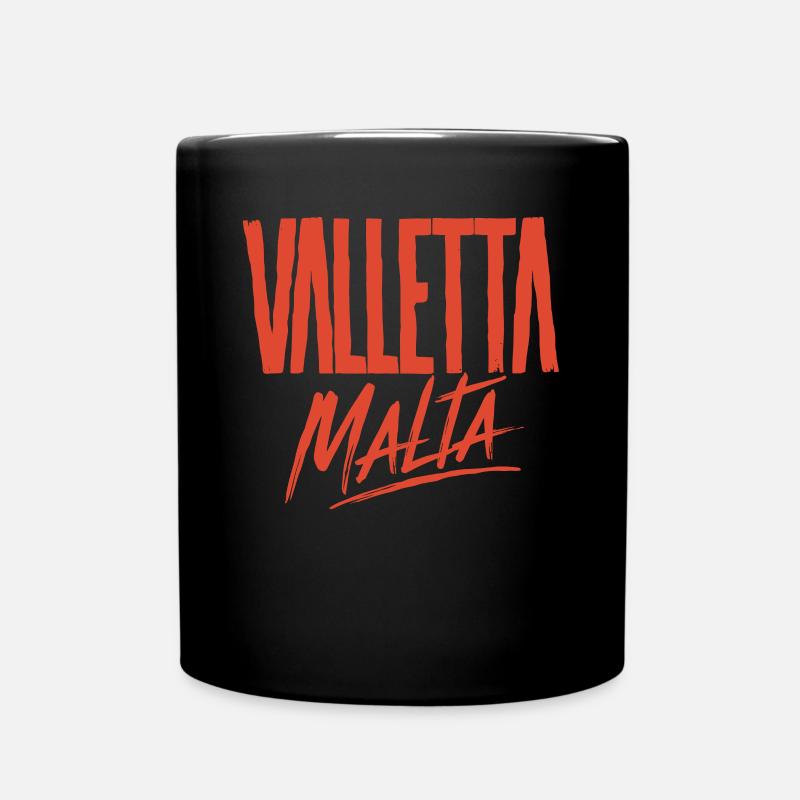 Rappel souvenir de La Valette à Malte - Mug uni - noir