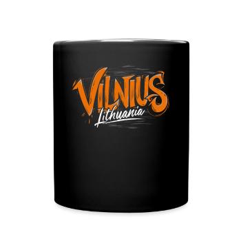 Vilnius Lithuania Souvenir - Tasse einfarbig - Schwarz - Vorne