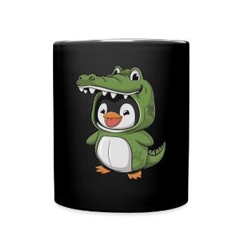 Pingouin en costume de crocodile - Mug uni - noir - Devant