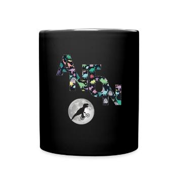 ANTON - Beau prénom de garçon avec dinosaure - Mug uni - noir - Devant