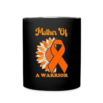 leukemia awareness blood cancer fight - Full Colour Mug - black - Front