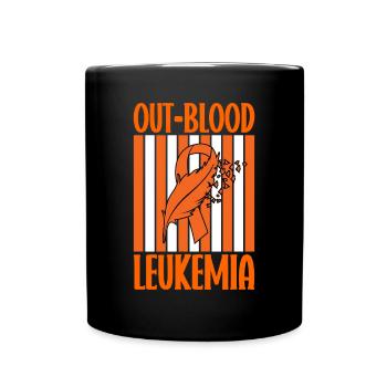 leukemia awareness blood cancer fight - Full Colour Mug - black - Front