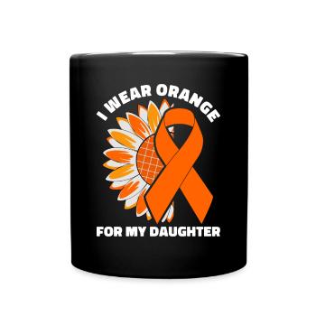leukemia awareness blood cancer fight - Full Colour Mug - black - Front