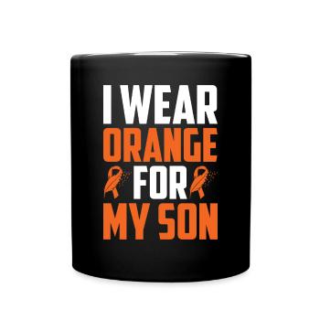 leukemia awareness blood cancer fight - Full Colour Mug - black - Front