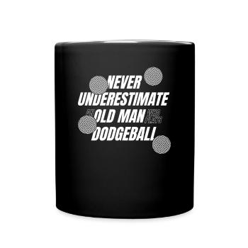 Never Underestimate An Old Man Who Plays Team - Full Colour Mug - black - Front