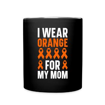 orangeleukemia awareness blood cancer fight - Full Colour Mug - black - Front