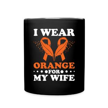 schwleukemia awareness blood cancer fight - Full Colour Mug - black - Front