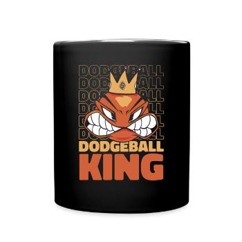 Dodgeball King Game Prisonball Team Player - Full Colour Mug - black - Front