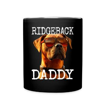 Rhodesian Ridgeback Daddy Dogs Papa Fête des Pères Papa - Mug uni - noir - Devant