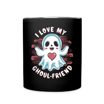 J’aime mon ami goule mignon fantôme Halloween - Mug uni - noir - Devant