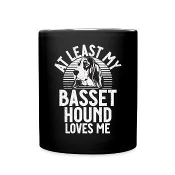 Basset Hound Gifts - Tasse einfarbig - Schwarz - Vorne