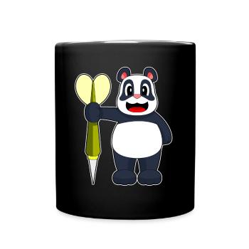 Panda Dart Dartpfeil - Full Colour Mug - black - Front