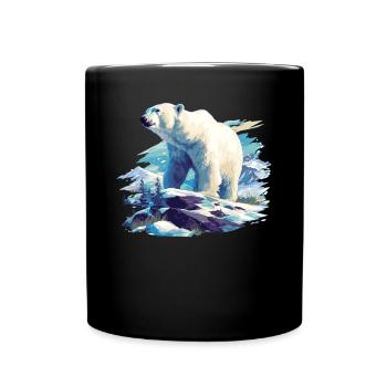 Polar Bear Eisbären Eisbär - Tasse einfarbig - Schwarz - Vorne