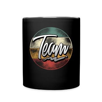 Team - Tasse einfarbig - Schwarz - Vorne