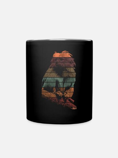 Tamarin Affe Primat - Tasse einfarbig - Schwarz