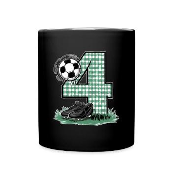 4ème anniversaire 4 ans de football Joueur de football - Mug uni - noir - Devant