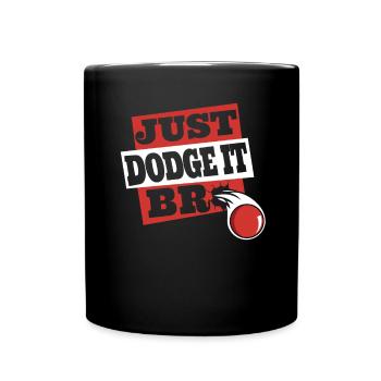 Just Bro Spiel Prisonball Teamspieler Völkerball - Tasse einfarbig - Schwarz - Vorne