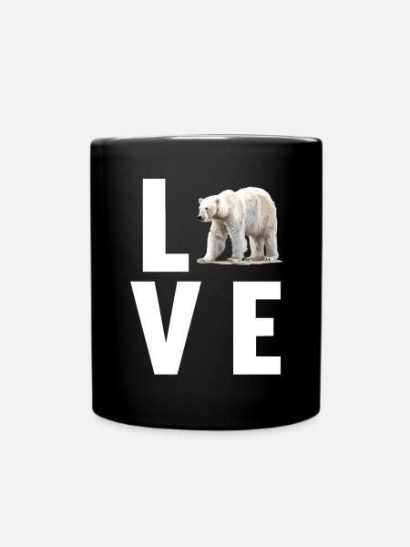 Polar Bear Eisbären Eisbär - Tasse einfarbig - Schwarz