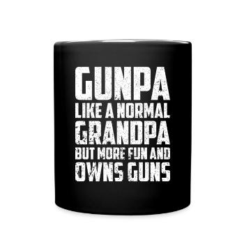 GUNPA Like a Normal Grandpa but More Fun - Full Colour Mug - black - Front