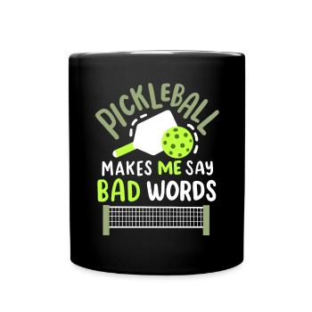 Pickleball-Spieler Paddleball - Tasse einfarbig - Schwarz - Vorne