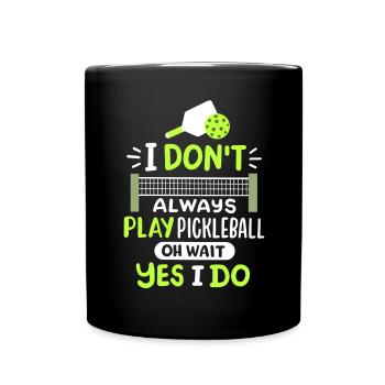 Pickleball-Spieler Paddleball - Tasse einfarbig - Schwarz - Vorne