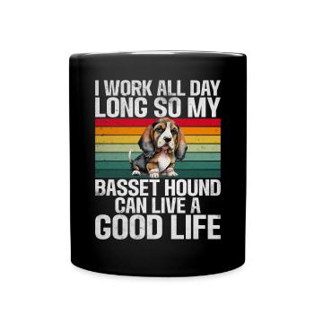 Cadeaux Basset Hound - Mug uni - noir - Devant