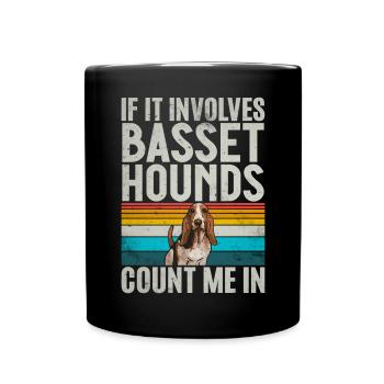 Basset Hound Gifts - Tasse einfarbig - Schwarz - Vorne