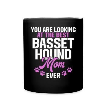 Basset Hound Gifts - Tasse einfarbig - Schwarz - Vorne